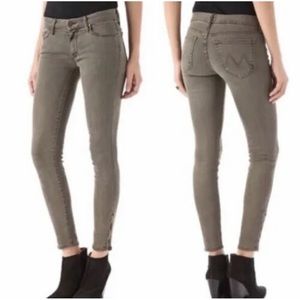 Mother "The Looker pop!" Brown Low Rise Skinny Jeans in Dye-Clay US25